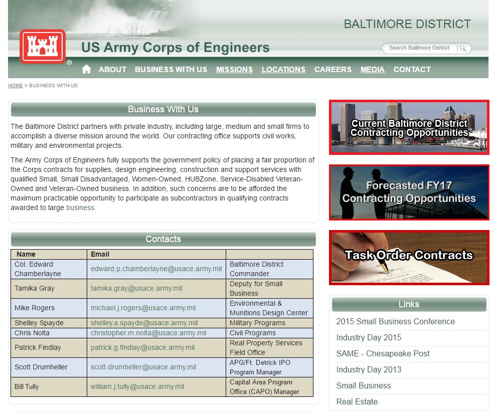 4 BALTIMORE DISTRICT WEBPAGE Today s presentation is available
