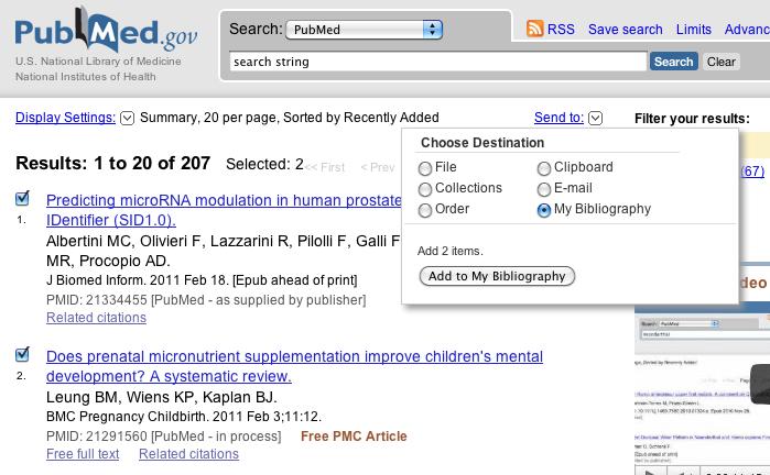 Adding PubMed