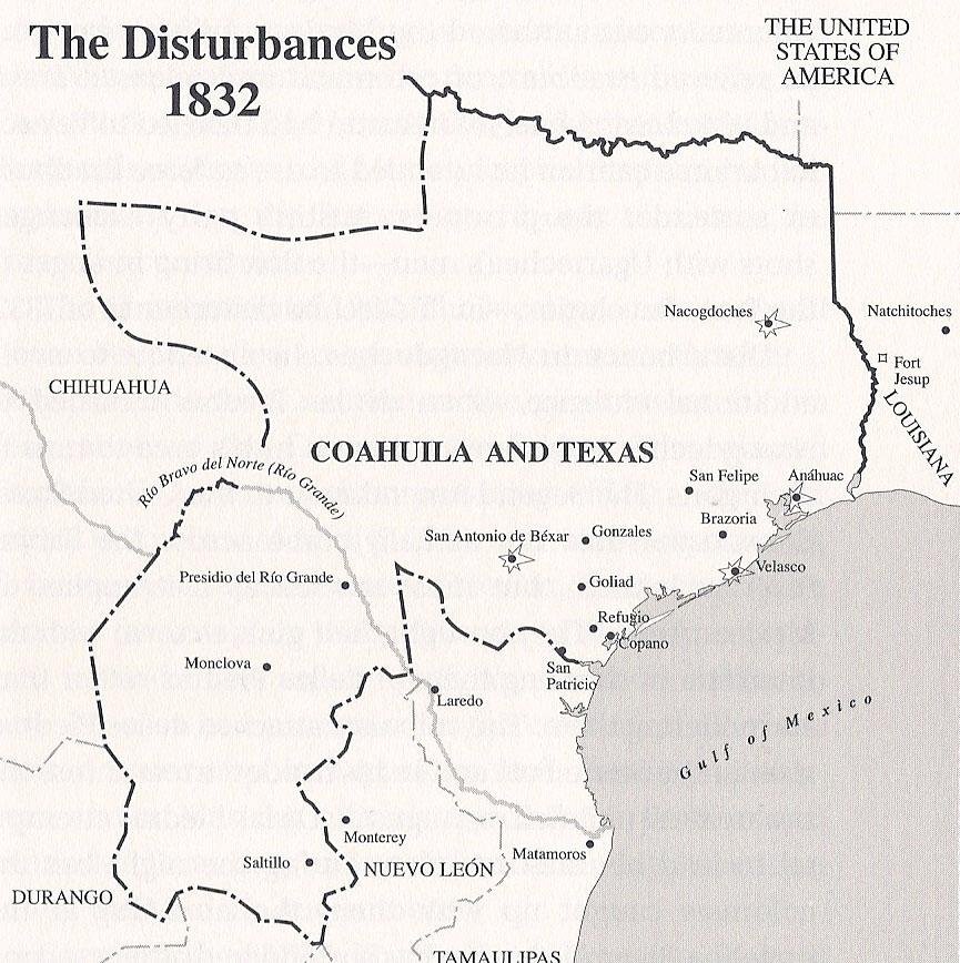 Gonzales, DeWitt Colony, Coahuila The western-most