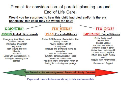 There needs to be a lead paediatrician for paediatric palliative care in each hospital (see recommendations in section 1 above) who can support paediatricians directly and also develop pathways and