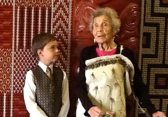 Kuia Riria celebrated her 100th birthday on 22 February with whānau and friends at Ngāti Poneke Pipitea Marae.