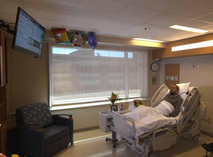 Room design incorporates the input of the nursing staff. The rooms are great, said inpatient Greg Gardner.