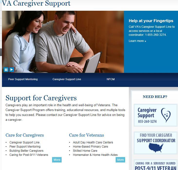 Caregiver Web Site www.caregiver.va.
