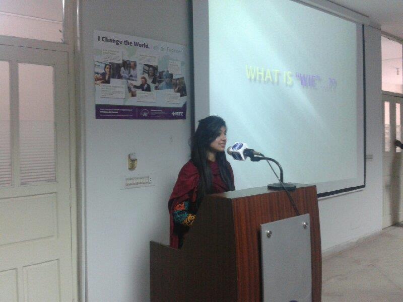 Sania Arshad-Chairperson WIE CIIT gave presentation on the importance of joining