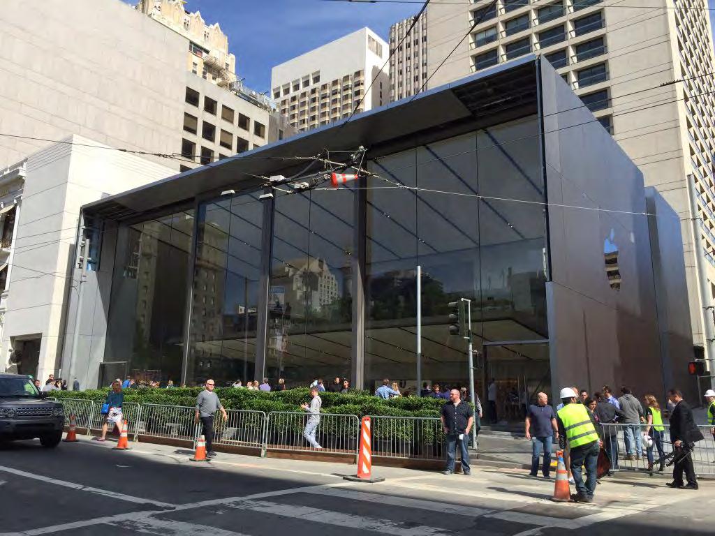 Apple Store San Francisco Union Square "It all starts with the storefront taking transparency to a whole new level where the building