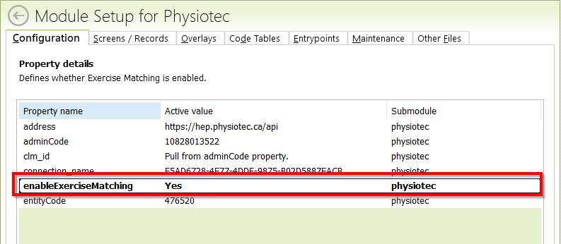 Physiotec Enhanced Integration development is complete and will be ported to 10.2.500 in the next 7-10 days.