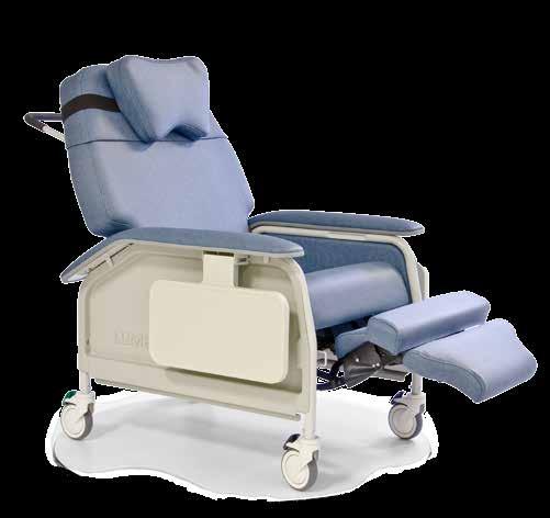 Third or Full Recline Position: Ideal for patient treatment, rest and reading.