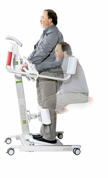 Furthermore, SabinaTM II can be used for sitting lifts with an ordinary sling, for instance, when the patient is not quite strong enough to rise to a standing position actively.