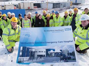 NHS Foundation Trust Staff and contractors at the commencement of the building phase, with an architect s vision of the entrance to the new hospital We were introducing the specialties to each other,