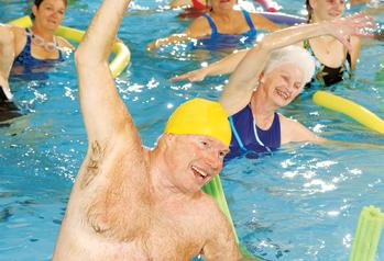 DAYS TIMES LOCATION M/W/F 11:00 am - 12:00 pm M/W/F 12:00 pm - 1:00 pm T/TH 9:00 am - 10:00 am SENIOR CITIZENS SWIM AQUA ZUMBA Pulsating Latin rhythms will have you shaking your shoulders and hips.
