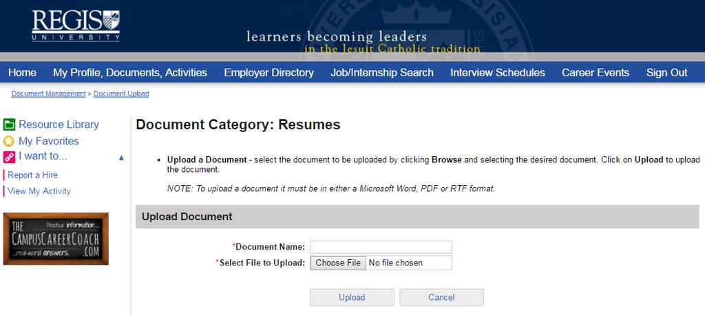 You may upload more than one resume, if you like, but make sure