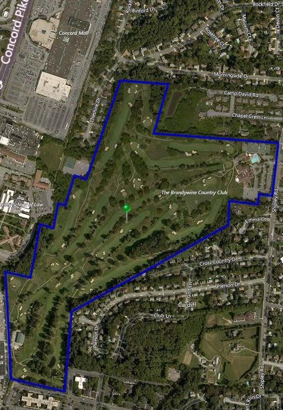 Brandywine Country Club Exploratory plan submitted in 2017 seeking to: Rezone and build 408 apartments and 153 homes Redevelop portions of existing