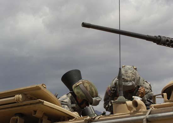 Division, fired mortar rounds at Doña Ana Range June 1. The goal of the mortar range was to train until the process becomes second nature to the crew members so they can perform under pressure.