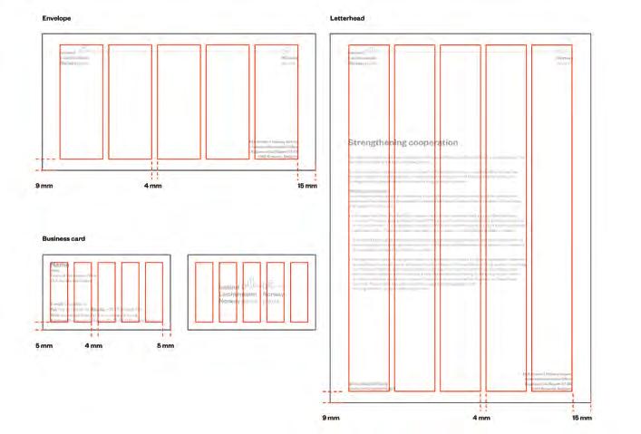 70 Communication and Design Manual EEA and Norway Grants Visual identity / Grid Grid Requirement: Here is an example of how the grid system is used on a set of stationery items.