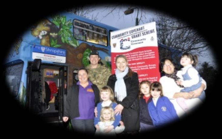 TERNHILL COMMUNITY PLAY PARK Armed Forces Community Covenant grant money has been awarded to the 1 st Royal Irish Regiment to build a Community Park at the heart of the Ternhill community, so that it