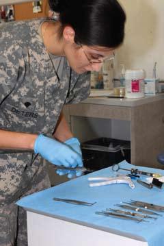 The Camp Liberty Dental Clinic on Victory Base Complex, staffed by Soldiers from the 464th Medical Company (DS), is fully capable of handling just about any dental issue that may arise.