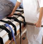 Strap stretcher: Both intensive care and orthopaedic units find this type of