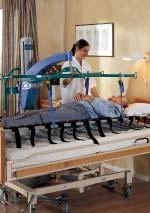 Padded jib and spreader bar for greater patient protection.