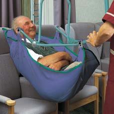 Sling for double amputees: This four-point sling has closed leg pieces