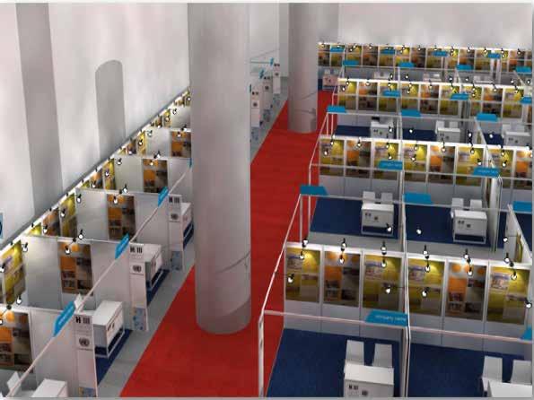 STANDARD BOOTH Size 3m x 3m Provided free of charge for all exhibitors: 2 chairs 1 information desk 5 long arm lamps 5 panels (120 x 80 cm) 1 trash bin SETUP AND DISMANTLING Exhibitors are scheduled