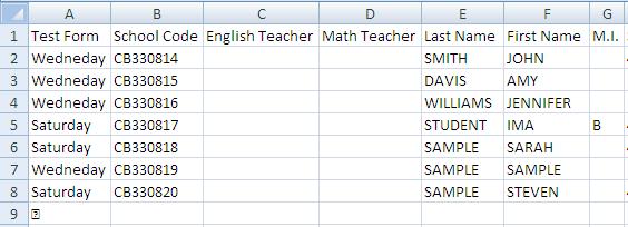 Student Data File Excel Format Student Data File Excel Format For each student: ID info Scores Question details E.g.