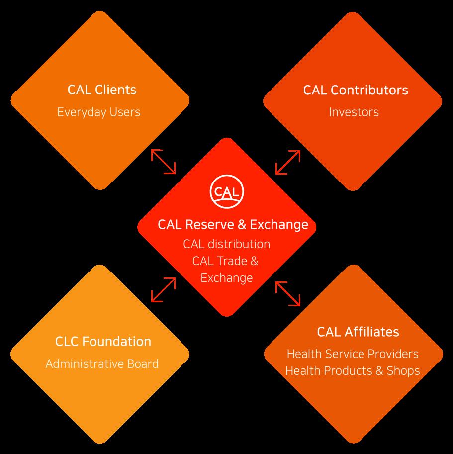 Figure 5. A Picture of the CAL Ecosystem Structure The CAL Clients The CAL Client Side is where CAL is rewarded as the individuals exercise.
