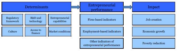 ENTREPRENEURSHIP MODEL Reflects the key factors affecting entrepreneurial performance Reflects the target