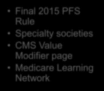 video: Value-Based Payment Modifier: What Medicare Eligible Professionals Need to Know in 2014 http://www.cms.
