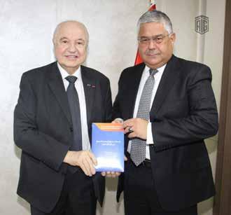 Talal Abu-Ghazaleh and Omar Malhas discuss mechanism of cooperation to serve Ministry of Finance Projects AMMAN HE Dr. Talal Abu-Ghazaleh met Minister of Finance, HE Mr.