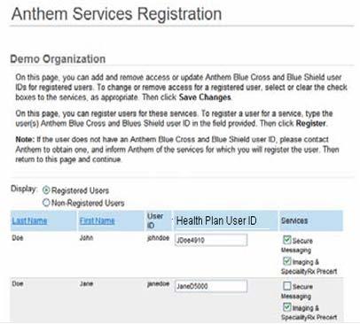 AIM Specialty Health (AIM) Anthem Services Registration on Availity 1. Log in to Availity and click My Account Anthem Services Registration. If prompted, select your organization next. 2.