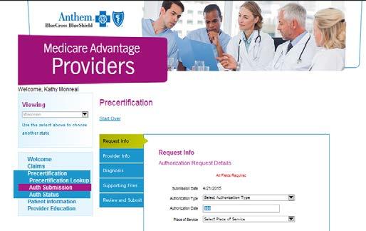 Medicare Advantage Precertification Tools Request Precertification Step by step instructions