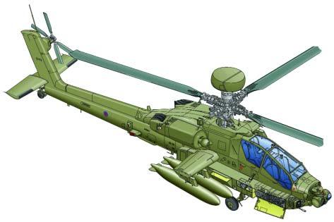 4 The main components of the Apache WAH 64 helicopter The Apache is a highly complex helicopter, with components made by many subcontractors The Radar Frequency Interferometer can identify up to 100