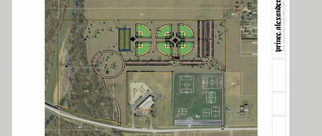 At completion, as shown below, the new sports complex would make a horseshoe around Duke Energy. Ron Coldiron has successfully negotiated the proposed purchase price of $325,000.