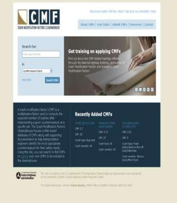 Web-based CMF databases and Road Safety