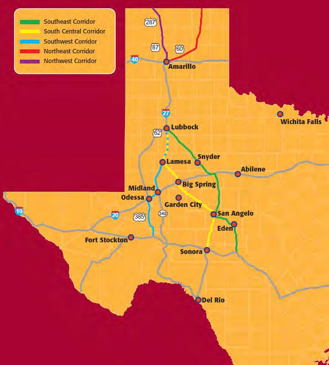I. BACKGROUND From 1993-1997, the Texas Department of Transportation (TXDOT) studied the possible extension of Interstate 27 from its current southern terminus in Lubbock via various routes to
