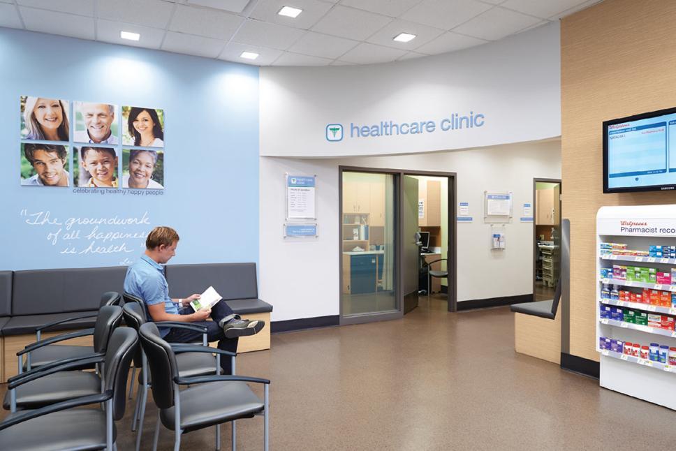 Healthcare Clinics Deliver a Patient-Centric Experience 260+ square feet built into Walgreens space Two exam