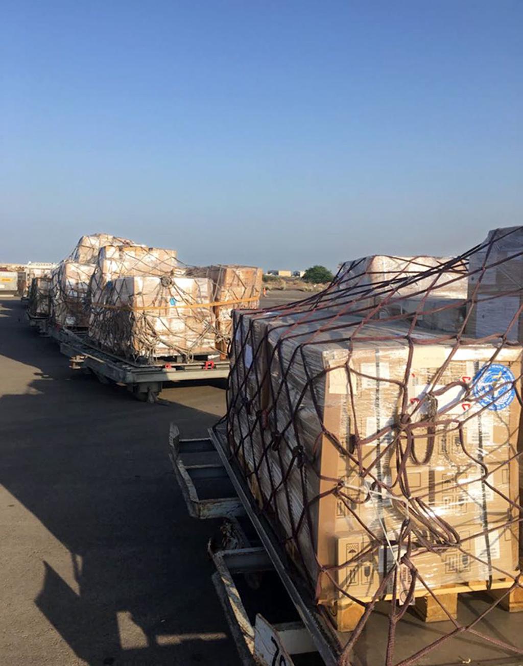 43 Delivering medicines and supplies to support the joint cholera response Since the 27th April, WHO has procured and distributed more than two million items for the cholera response, including 1.
