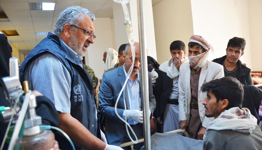 7 Dr Zagaria, visits a WHOsupported diarrhoea treatment centre in Sana a, Yemen Credit: Sadeq Al-Wesabi As WHO, during 2017, we did everything possible to address the health needs of the affected