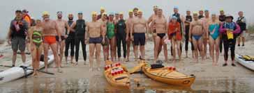 The approximately 30 swimmers set out from Hulls Neck, Virginia each with the goal of swimming across the mouth of the