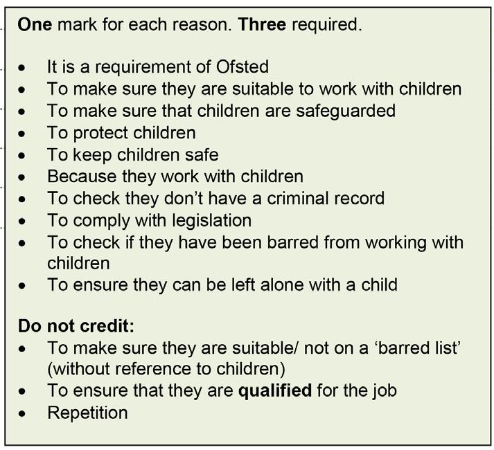 Question 1 1 (a) State three reasons why nursery