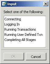 The transaction name specified must identically match the name as defined in the XML script. 8.