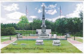 The Bugle Call 6 Dr. Stephenson Memorial Plaza Project Petersburg, Illinois Rose Hill Cemetery Dr. Benjamin f.