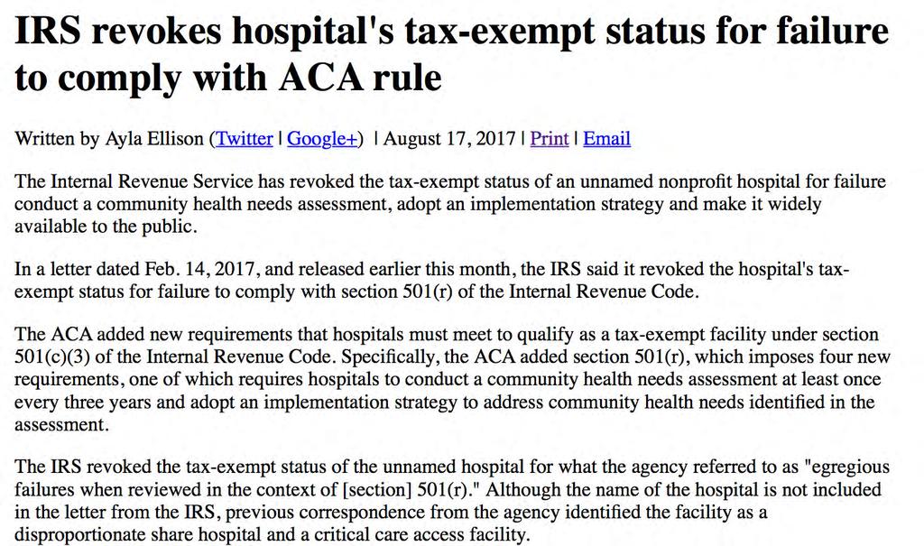 IRS Revokes Tax-Exempt Status 8.17.