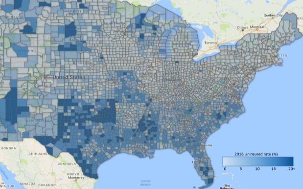 6 Uninsured Population in 2013 (%) Uninsured Population in 2016 (%) Enroll America. Available at https://www.enrollamerica.