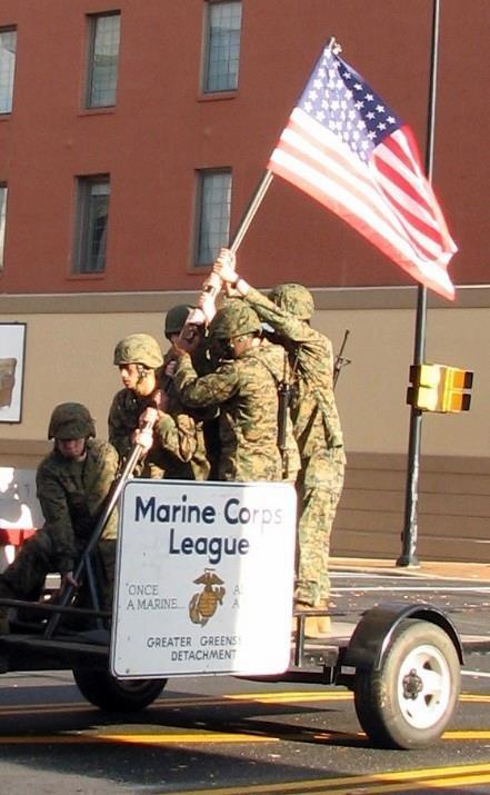 IWO JIMA FLAG-RAISING APPEARS OFTEN IN TRIAD PARADES MCL participation in at least one parade (High Point Veteran s Day Parade in the early 80s) was exciting but not legal.