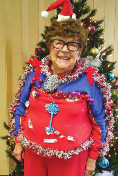 Clarise said she dresses in costumes for Senior Center events because it is fun and helps to create a fun atmosphere. Her children and grandchildren help her.