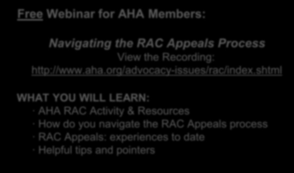 AHA Members: Navigating