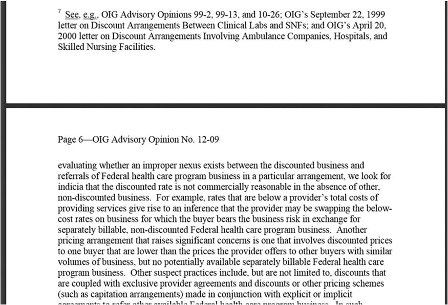 Supplemental CPG for Nursing Homes 15 Favorable Reduced-rate arrangements for the provision of therapy services at state-operated veterans' homes