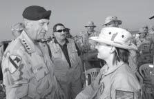 Tommy Franks, commander of U.S. Central Command, while celebrating the 384th AEG s 2,500th refueling sortie.