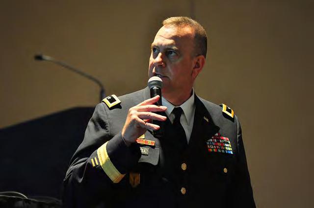 MG O Connell, Commander of the Army Sustainment Command, above
